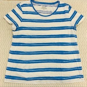 Vineyard Vines Blue White Stripes Tee Size XL